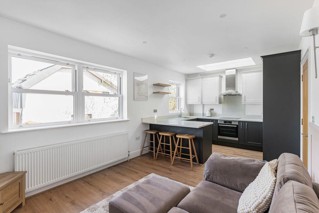 2 bed apartment, South-East London — open-plan kitchen and living room